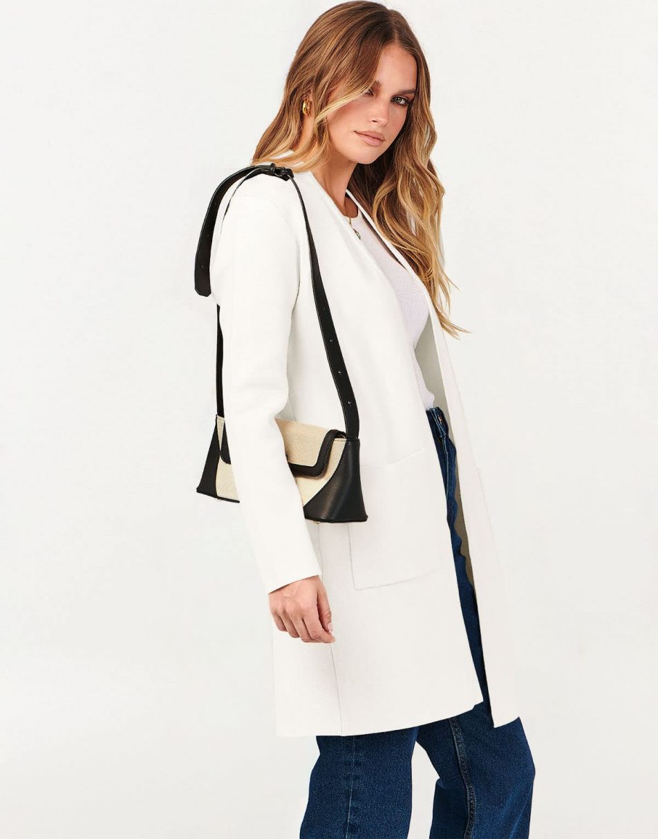 ANRABESS Women's Long Sleeve Open Front Cardigan Coat