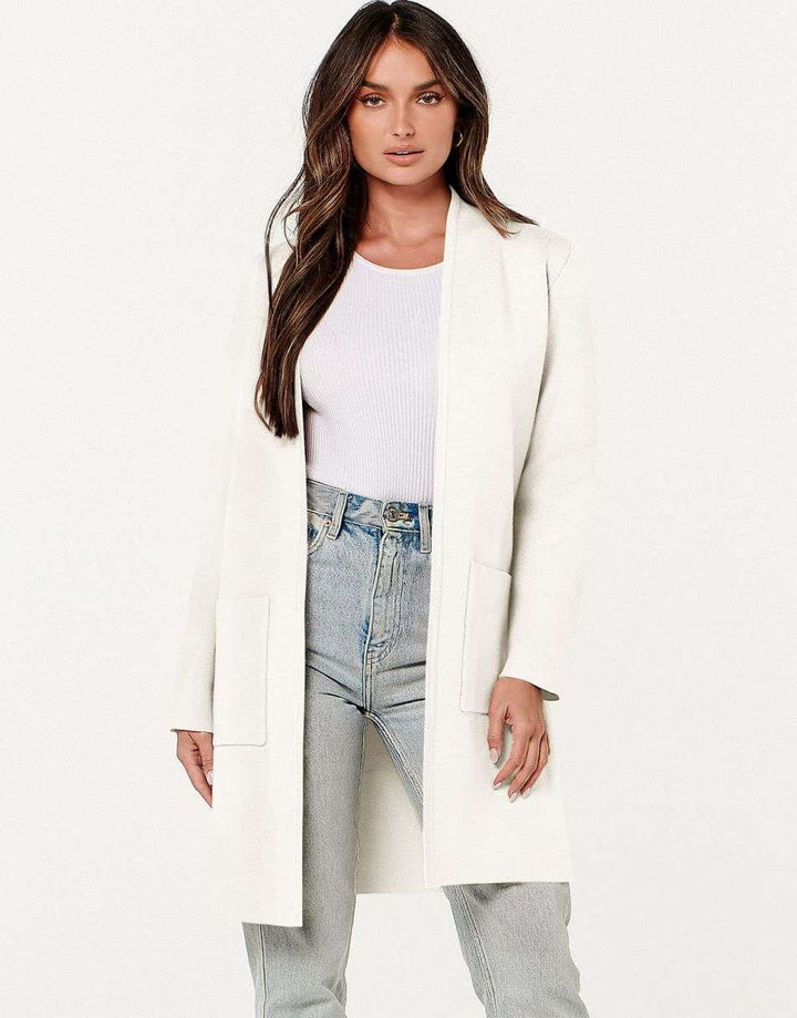 ANRABESS Women's Long Sleeve Open Front Cardigan Coat