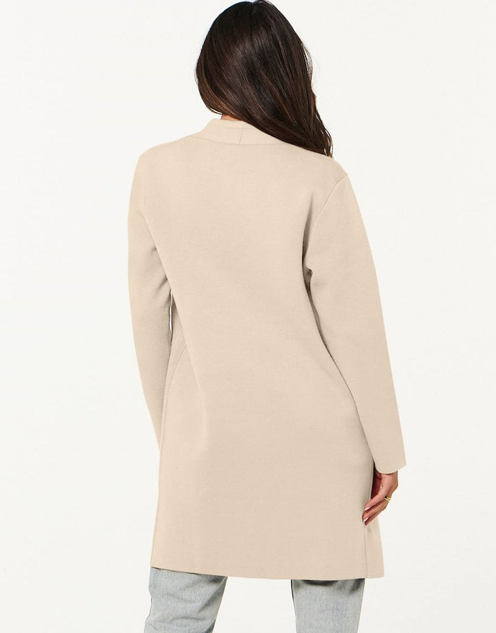 ANRABESS Women's Long Sleeve Open Front Cardigan Coat