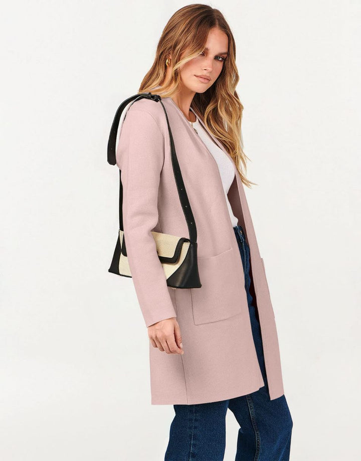 ANRABESS Women's Long Sleeve Open Front Cardigan Coat
