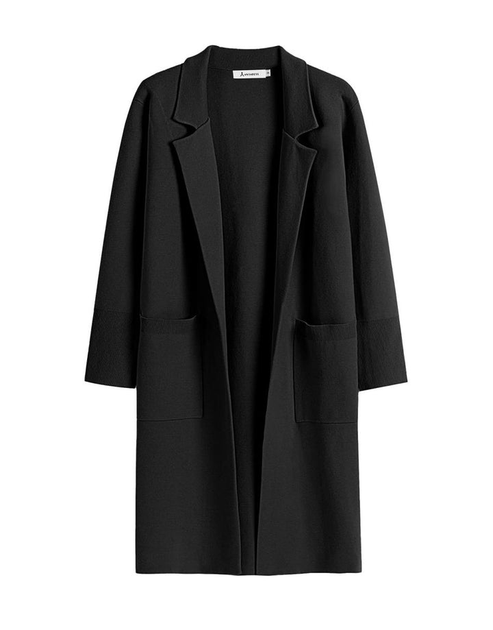 ANRABESS Women's Oversized Open Front Lapel Cardigan