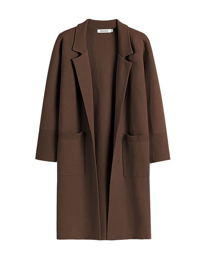 ANRABESS Women's Oversized Open Front Lapel Cardigan
