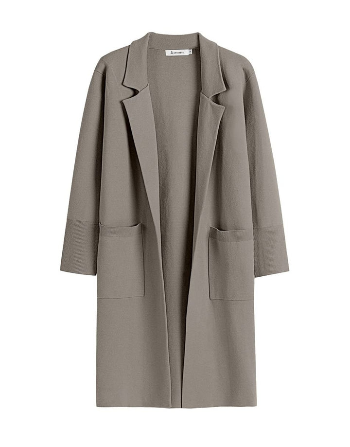 ANRABESS Women's Oversized Open Front Lapel Cardigan