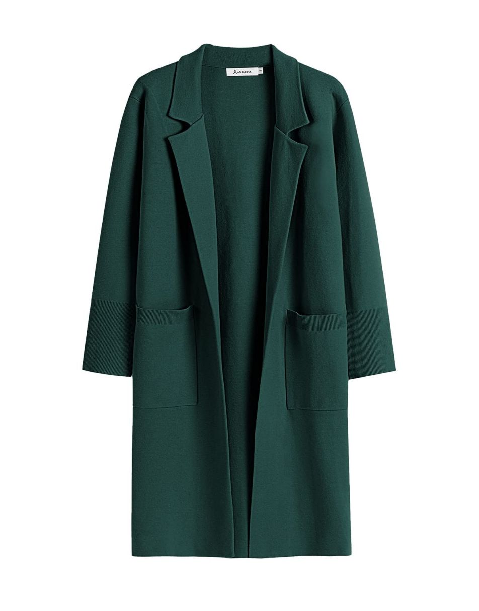 ANRABESS Women's Oversized Open Front Lapel Cardigan