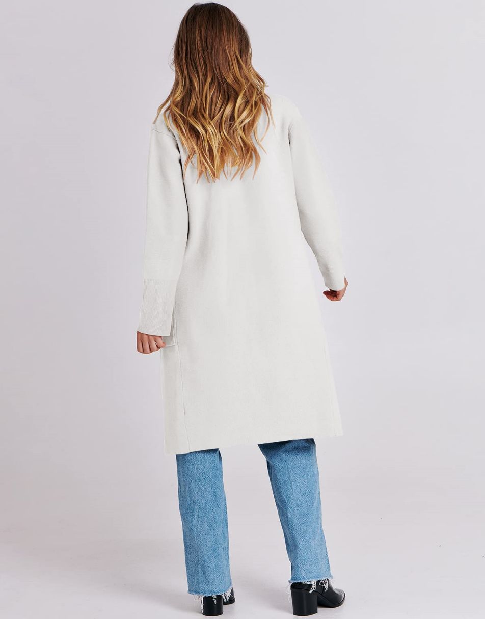 ANRABESS Women's Oversized Open Front Lapel Cardigan