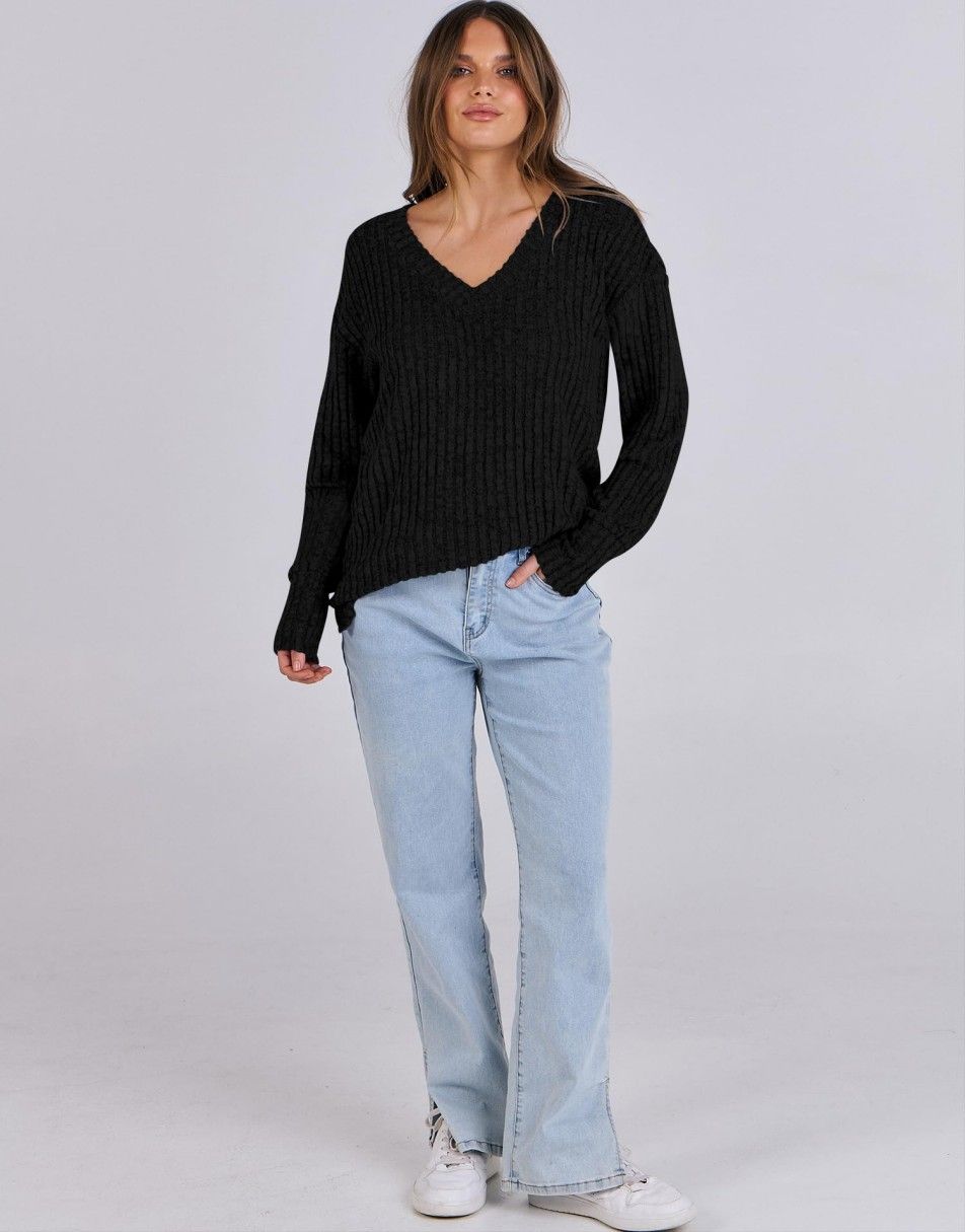 ANRABESS Women's V-Neck Tunic Top