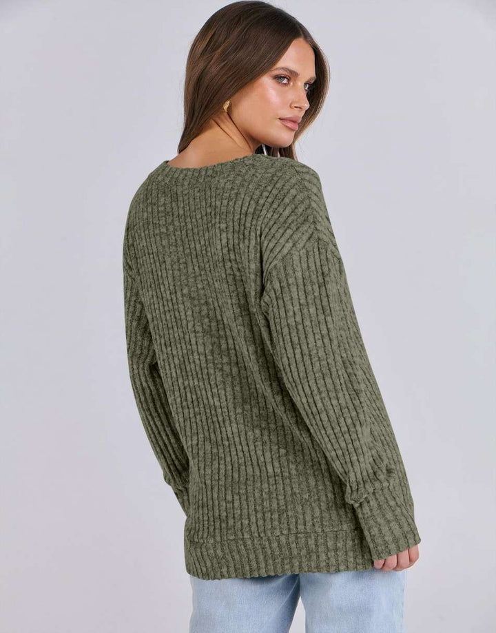 ANRABESS Women's V-Neck Tunic Top