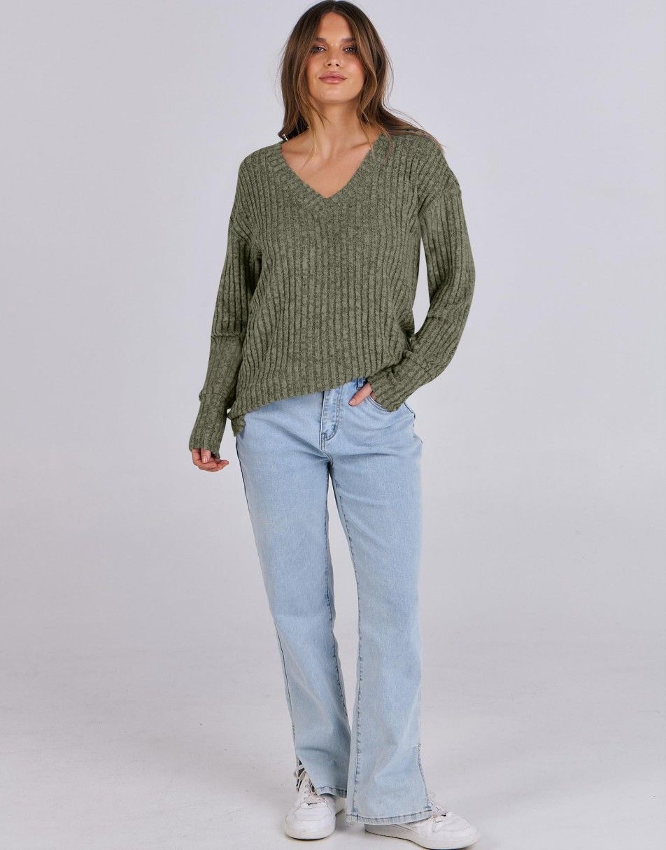 ANRABESS Women's V-Neck Tunic Top