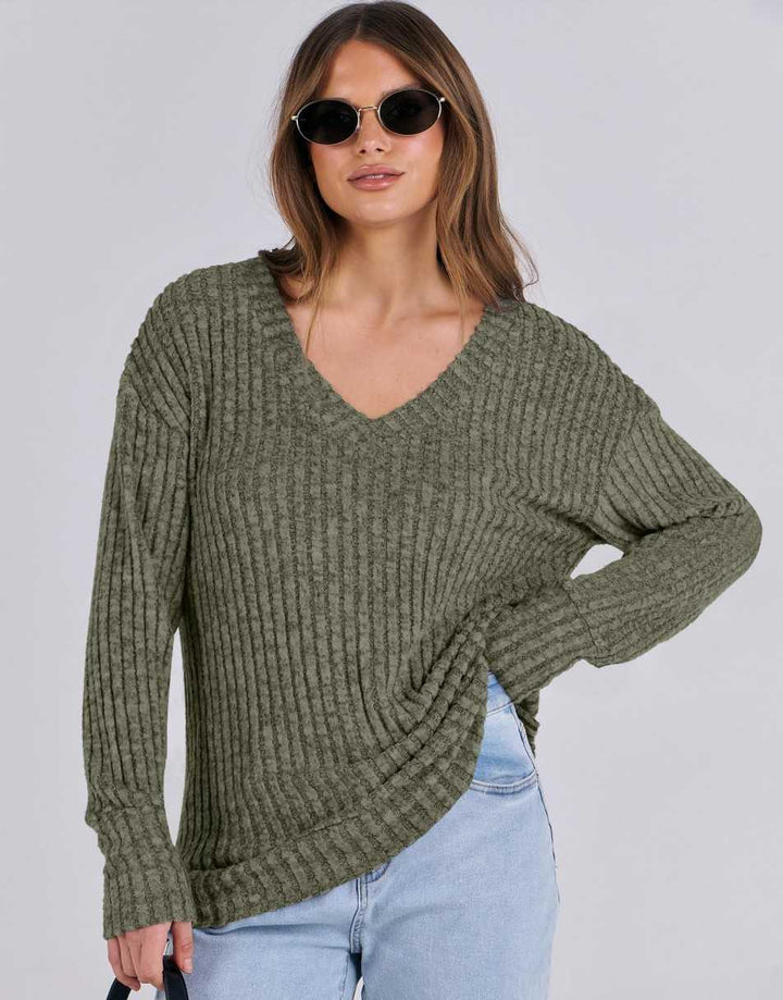 ANRABESS Women's V-Neck Tunic Top