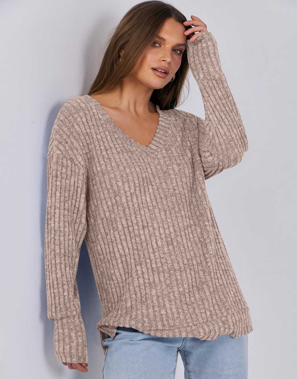 ANRABESS Women's V-Neck Tunic Top