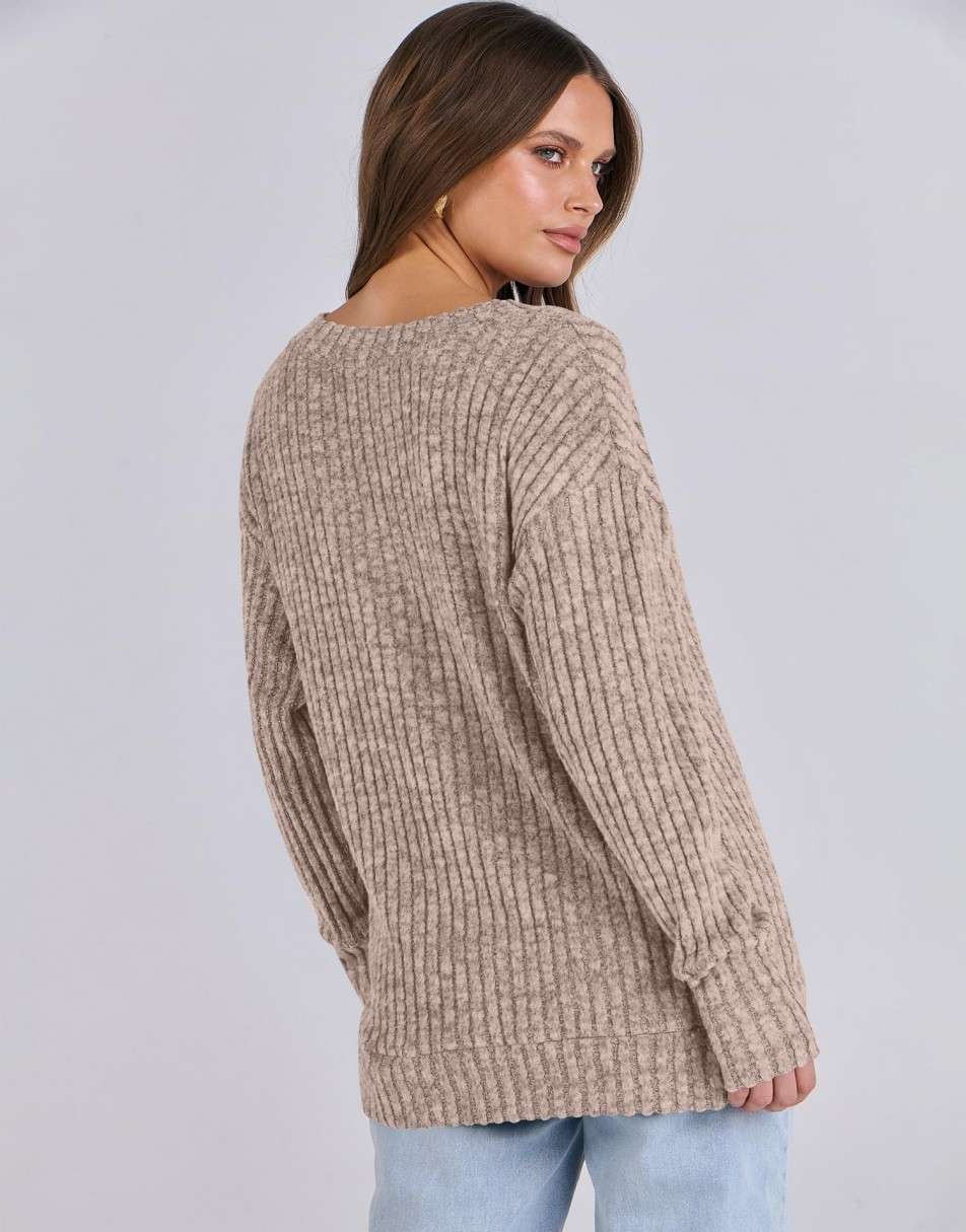 ANRABESS Women's V-Neck Tunic Top