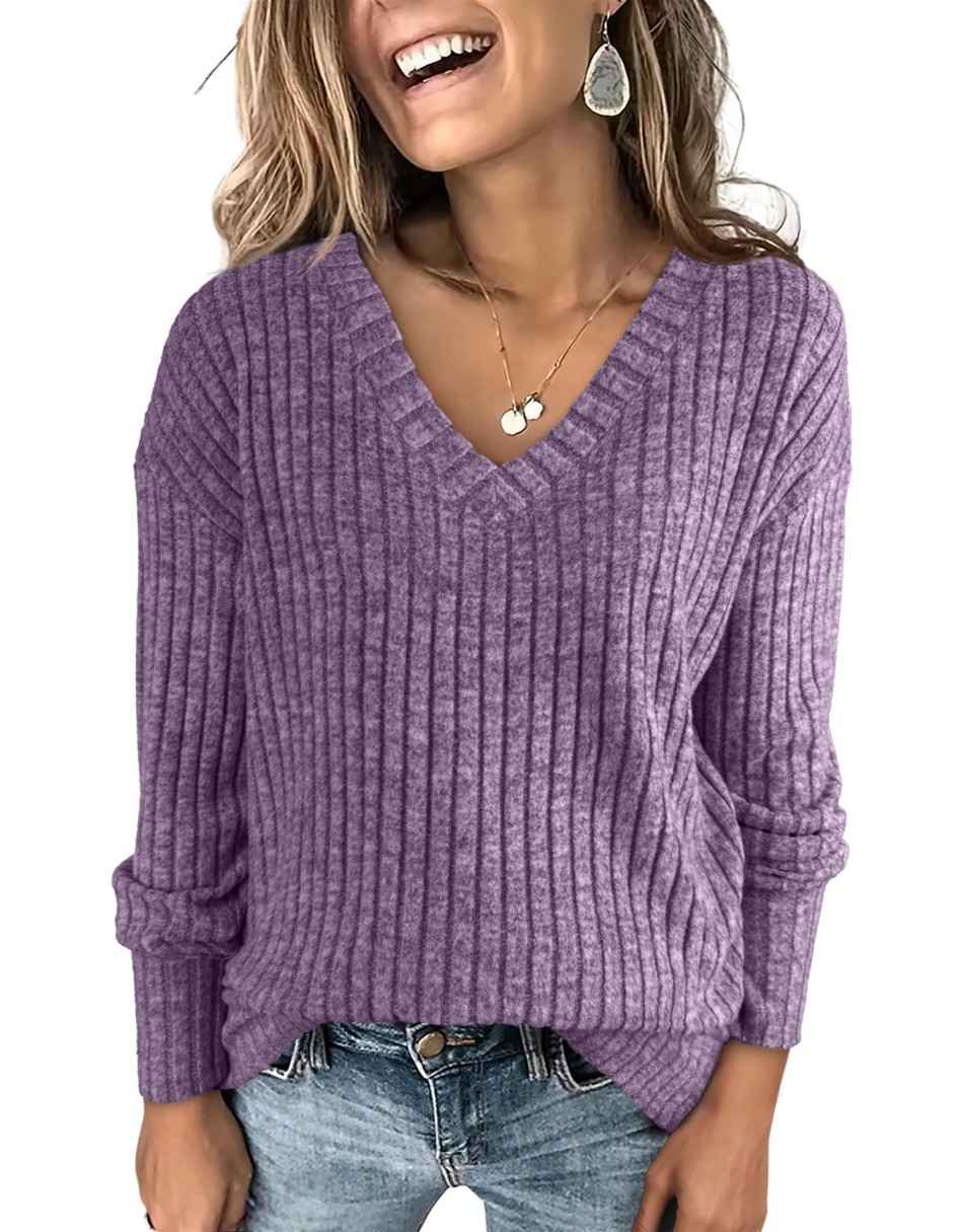 ANRABESS Women's V-Neck Tunic Top