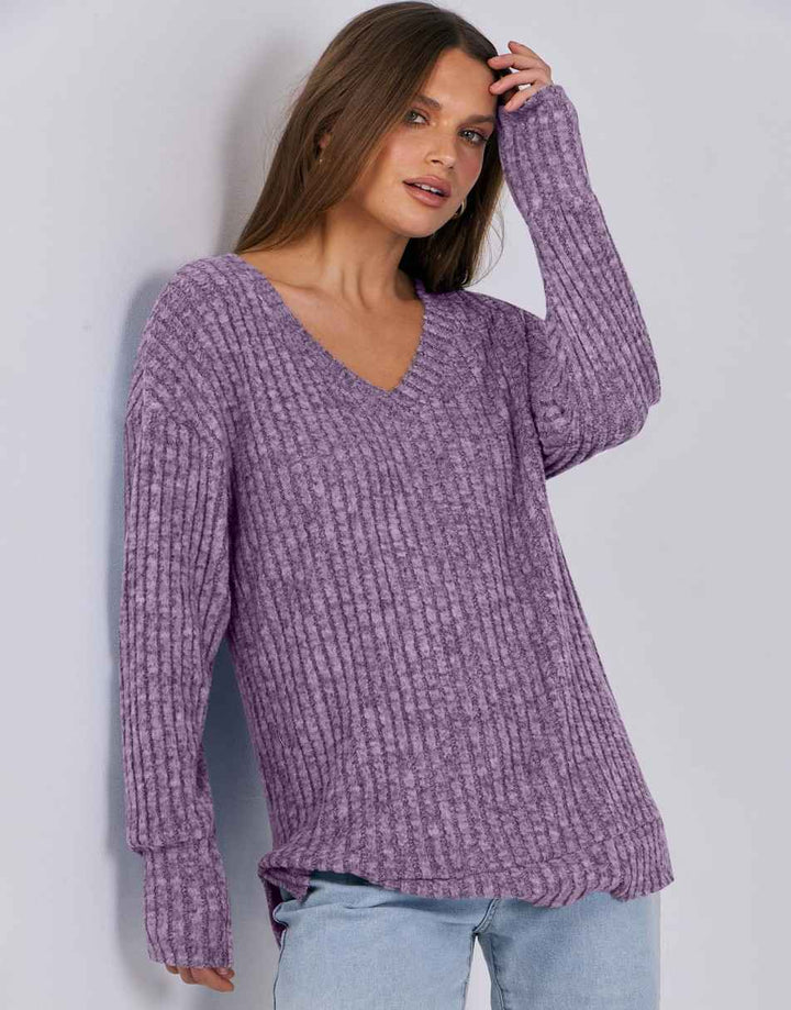 ANRABESS Women's V-Neck Tunic Top