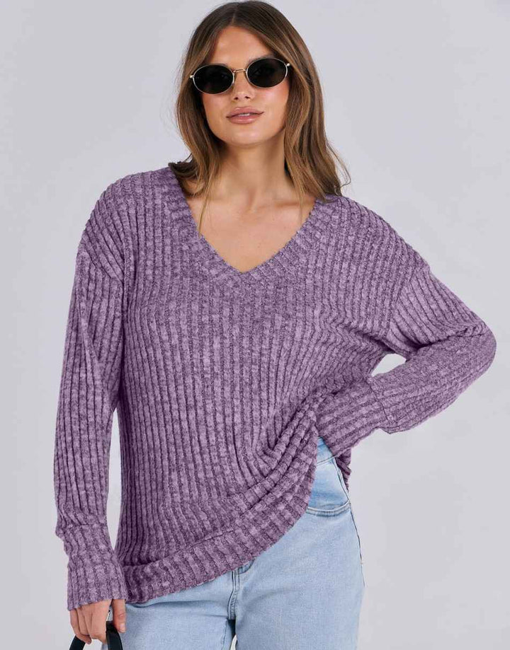 ANRABESS Women's V-Neck Tunic Top