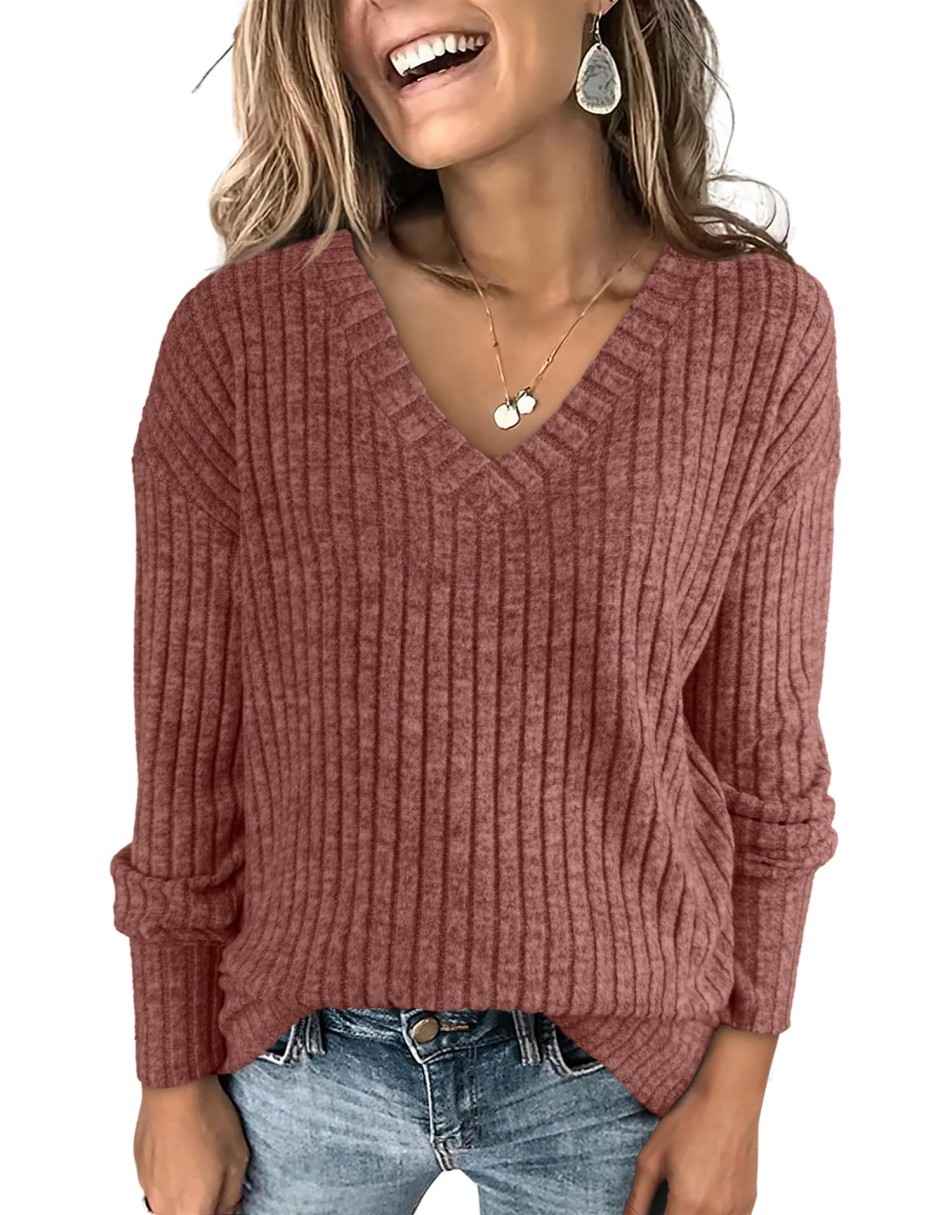 ANRABESS Women's V-Neck Tunic Top