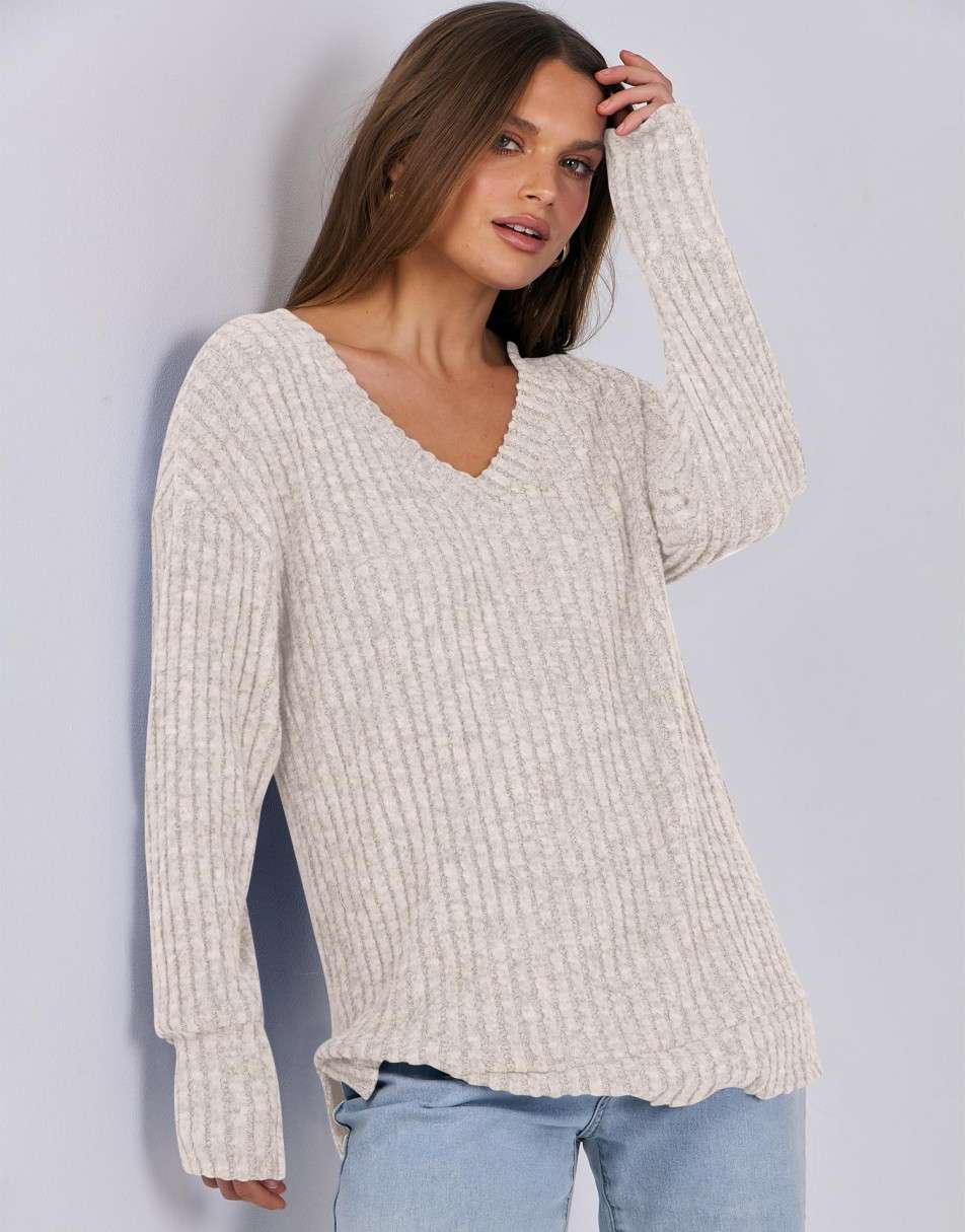 ANRABESS Women's V-Neck Tunic Top