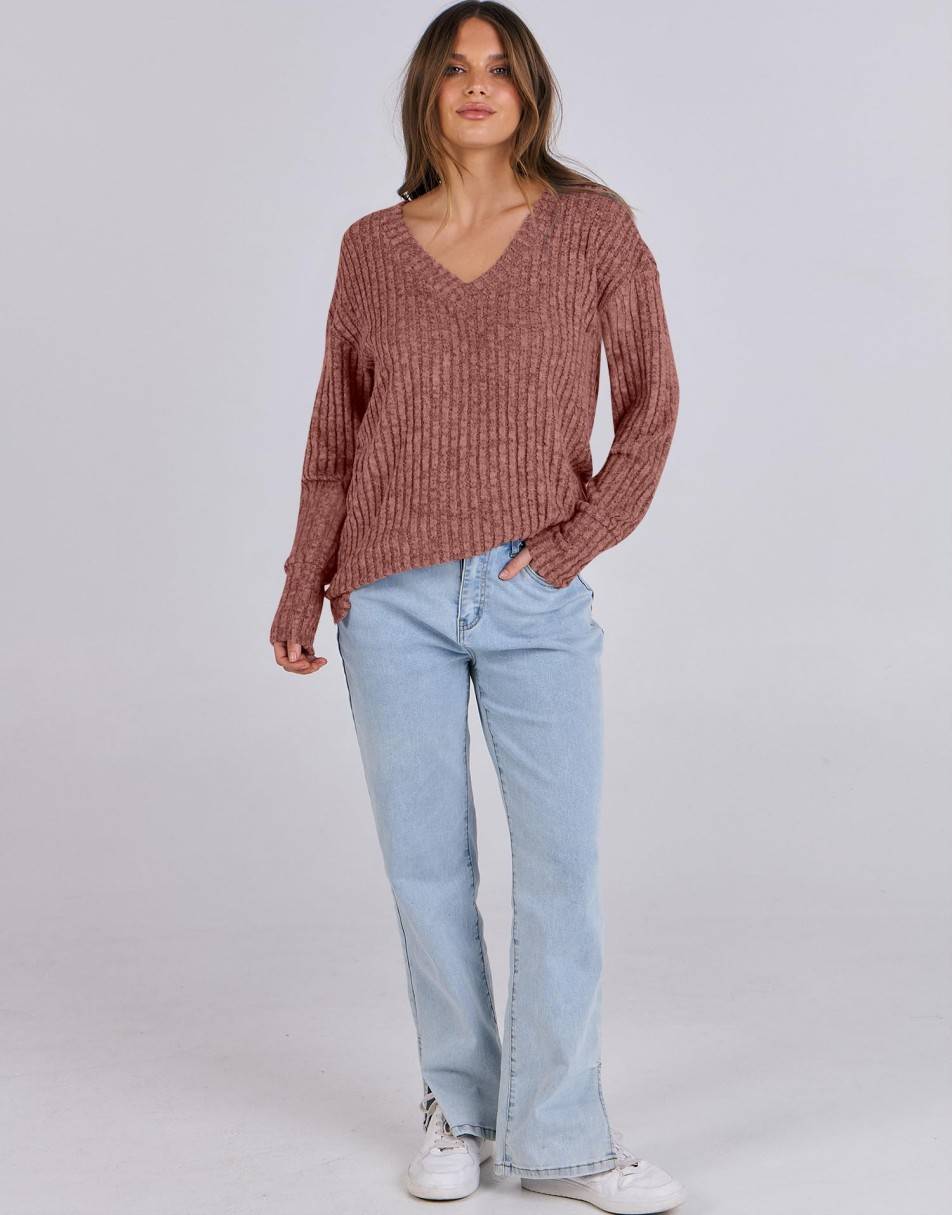 ANRABESS Women's V-Neck Tunic Top