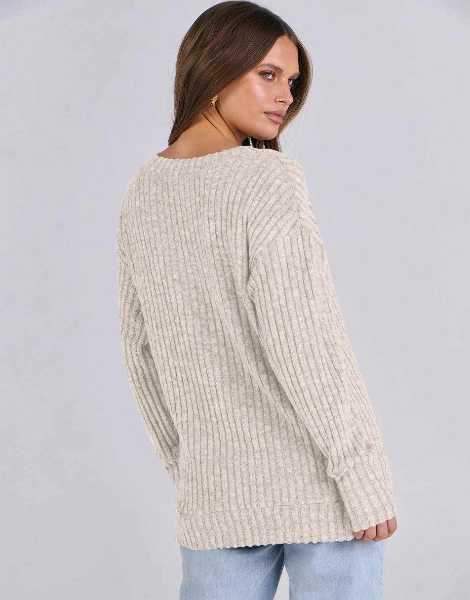 ANRABESS Women's V-Neck Tunic Top