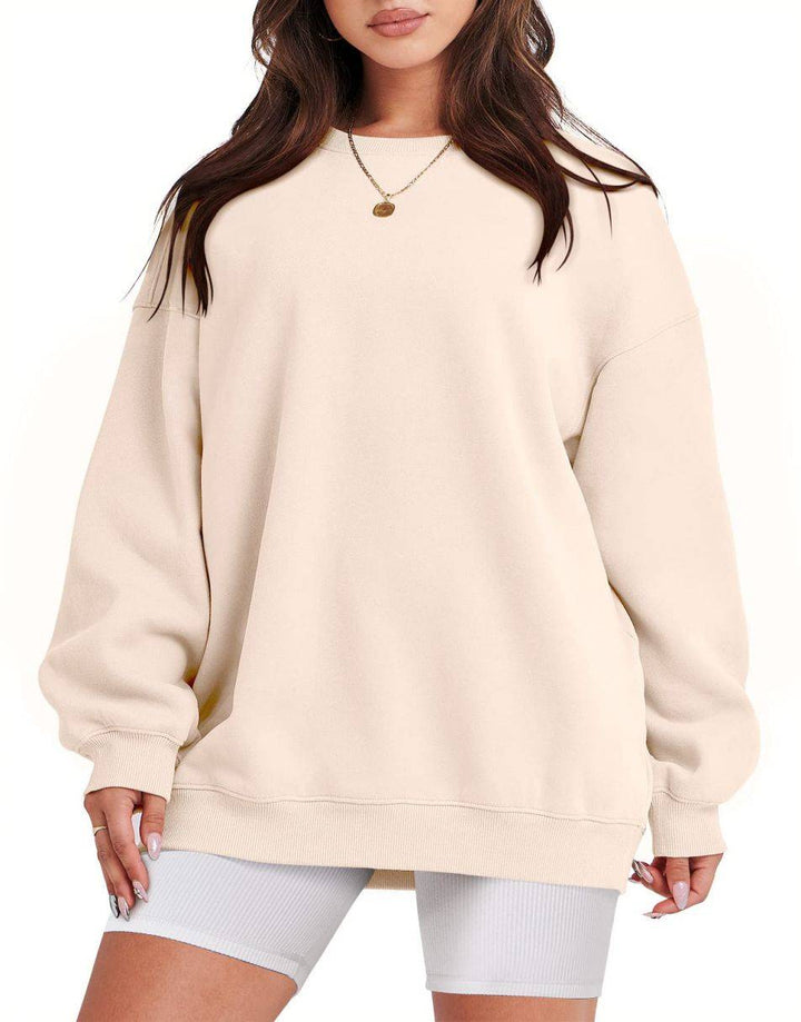 ANRABESS Women's Y2K Oversized Fleece Crewneck Hoodie