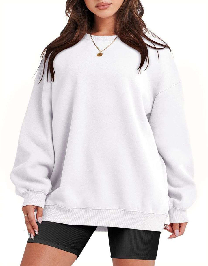 ANRABESS Women's Y2K Oversized Fleece Crewneck Hoodie