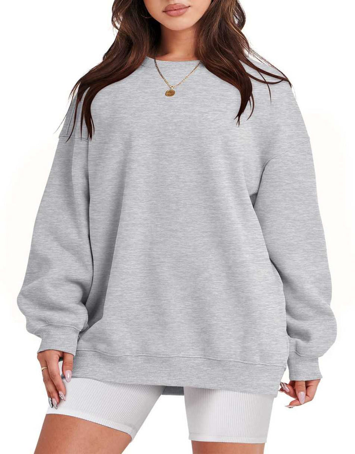 ANRABESS Women's Y2K Oversized Fleece Crewneck Hoodie