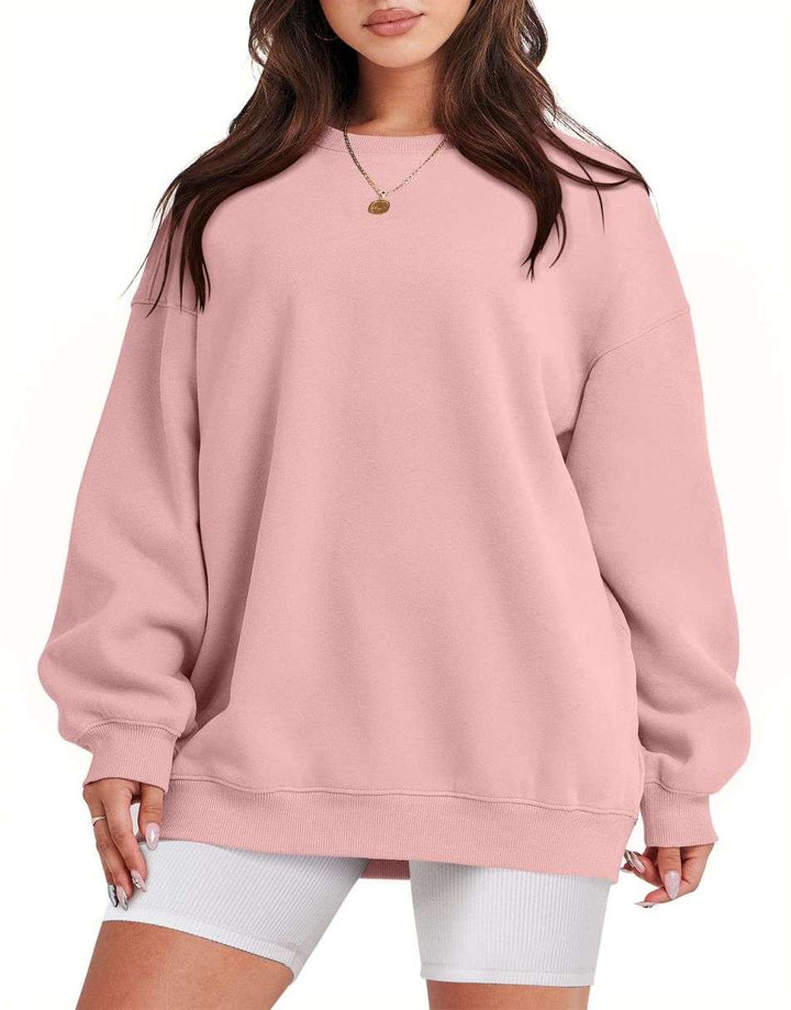 ANRABESS Women's Y2K Oversized Fleece Crewneck Hoodie