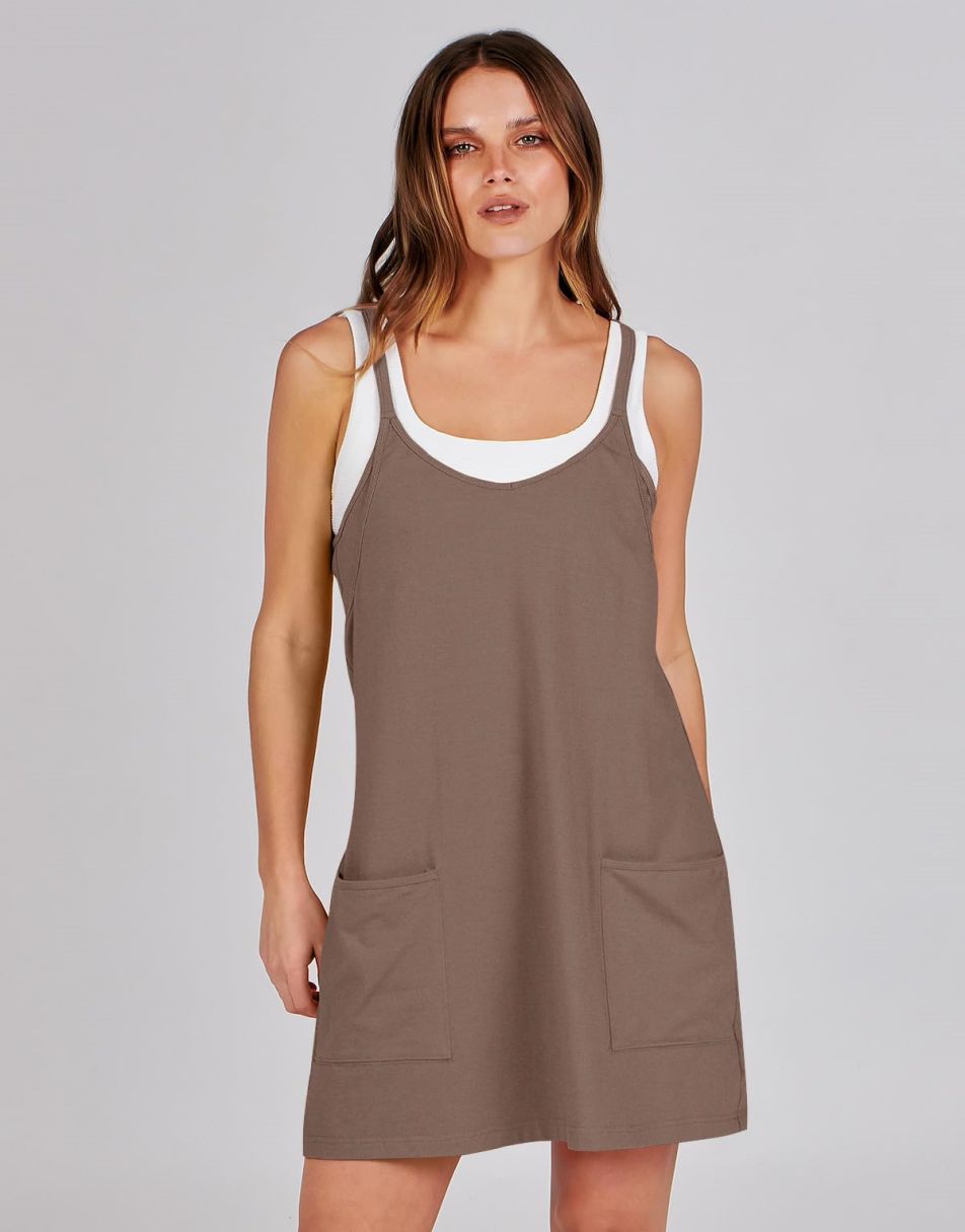 ANRABESS Women's Active Mini Dress with Built-in Shorts