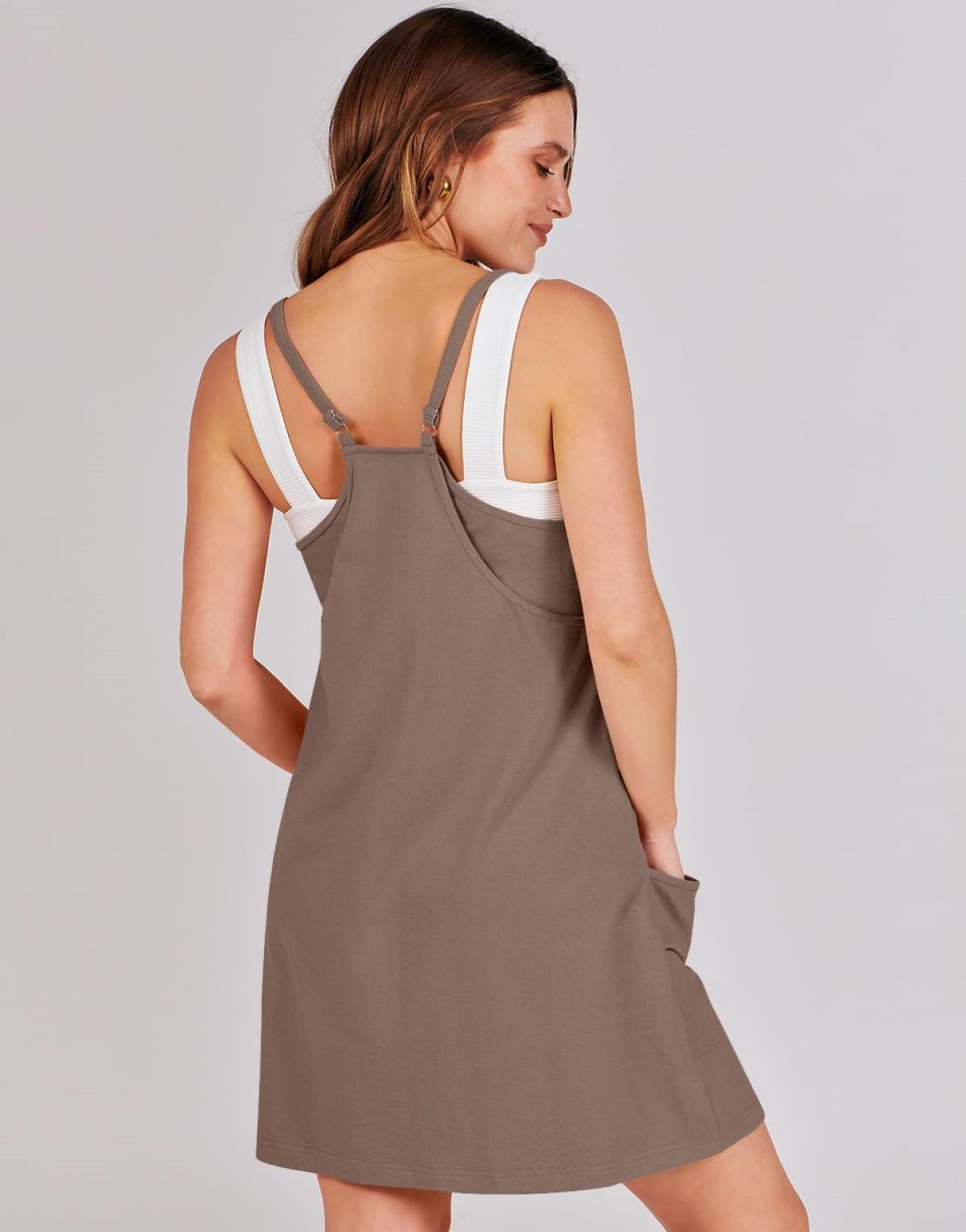 ANRABESS Women's Active Mini Dress with Built-in Shorts