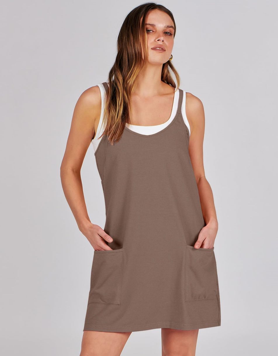 ANRABESS Women's Active Mini Dress with Built-in Shorts