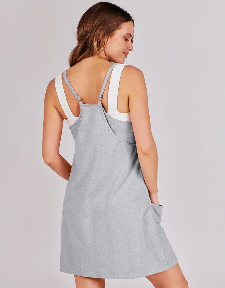 ANRABESS Women's Active Mini Dress with Built-in Shorts