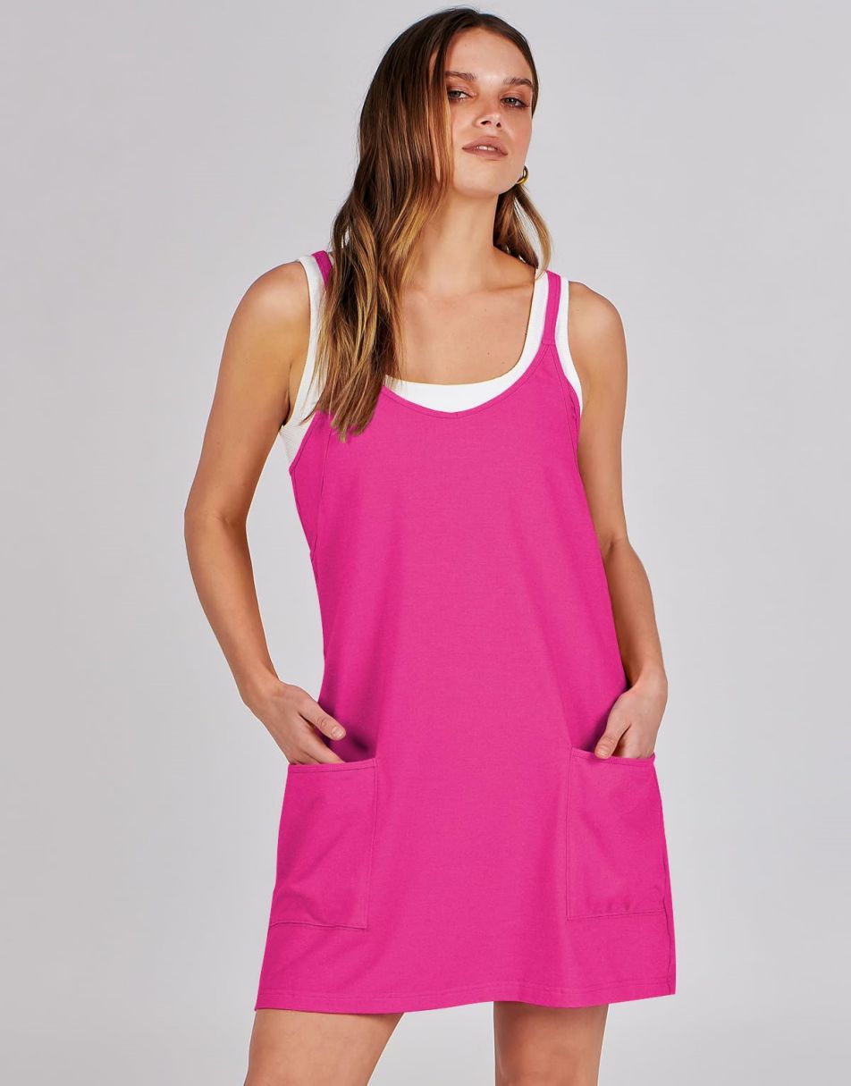 ANRABESS Women's Active Mini Dress with Built-in Shorts