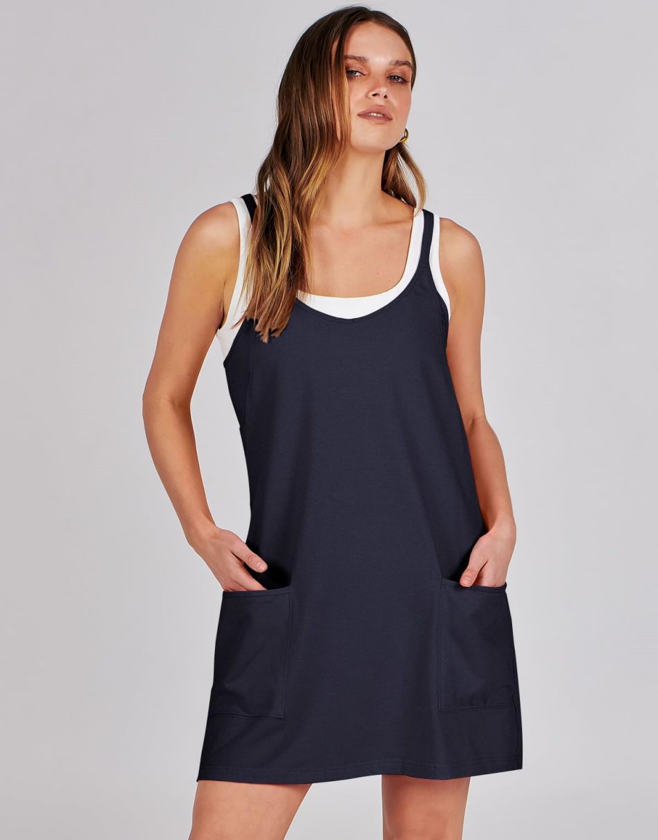 ANRABESS Women's Active Mini Dress with Built-in Shorts
