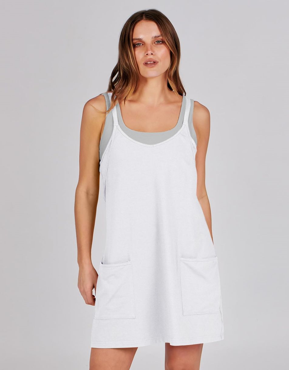 ANRABESS Women's Active Mini Dress with Built-in Shorts
