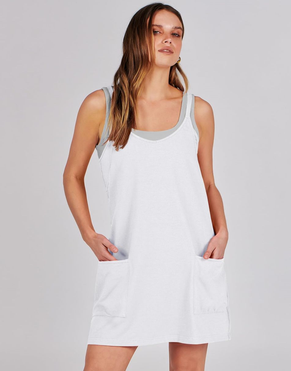 ANRABESS Women's Active Mini Dress with Built-in Shorts