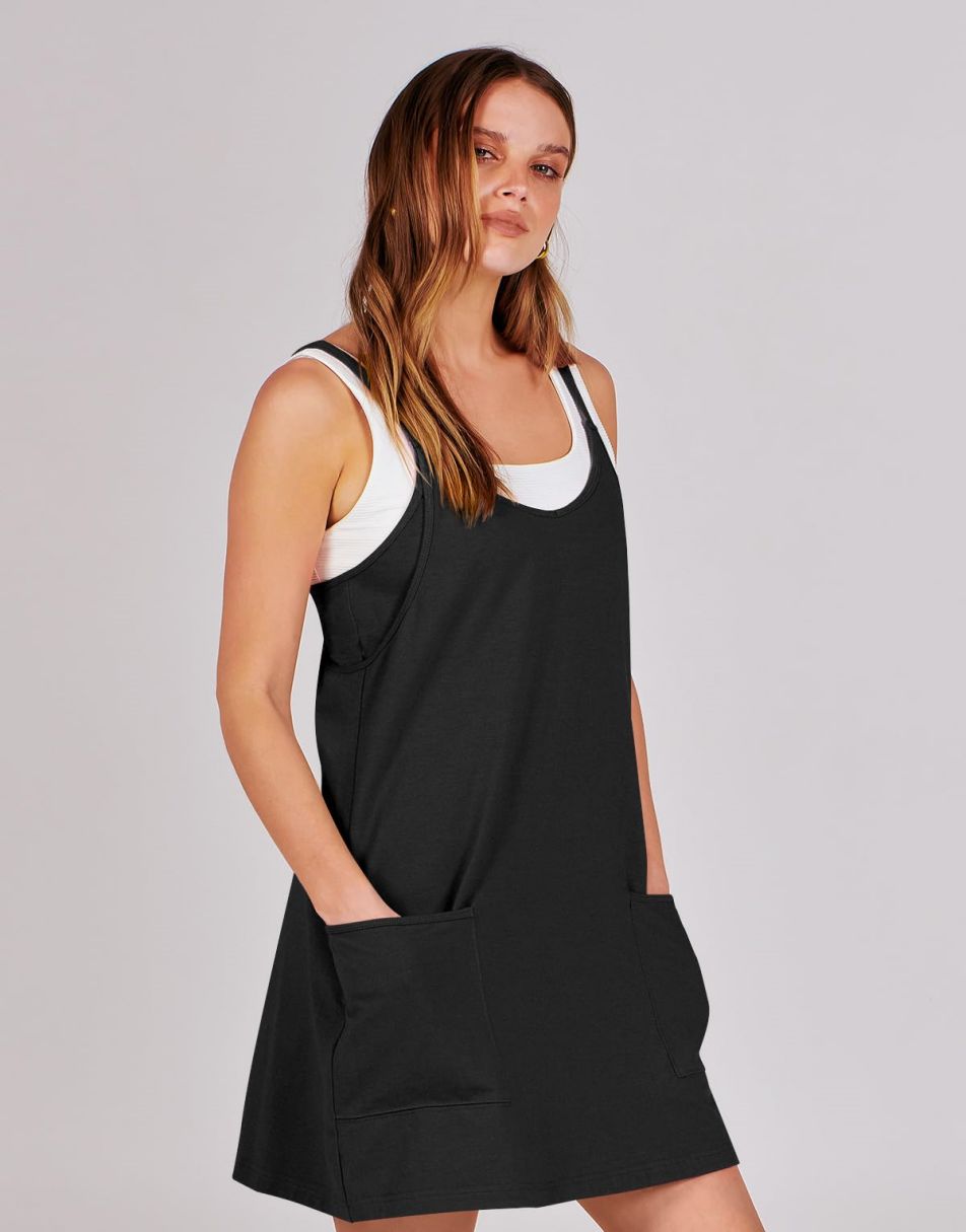 ANRABESS Women's Active Mini Dress with Built-in Shorts