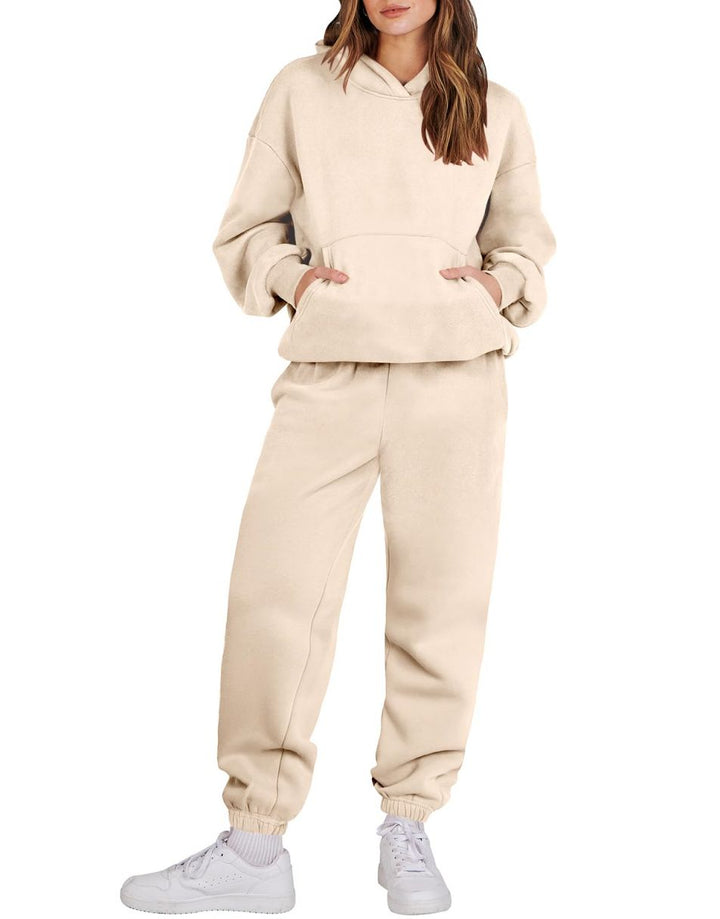 ANRABESS Women's Oversized Hoodie Jogger Sweatsuit Set