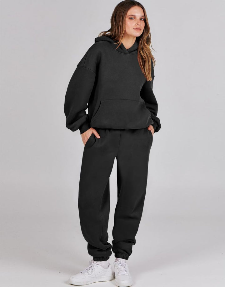 ANRABESS Women's Oversized Hoodie Jogger Sweatsuit Set