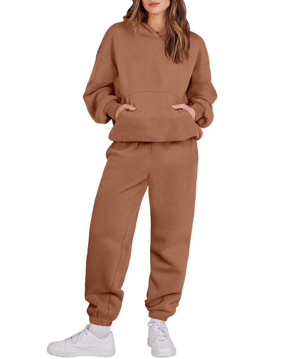 ANRABESS Women's Oversized Hoodie Jogger Sweatsuit Set
