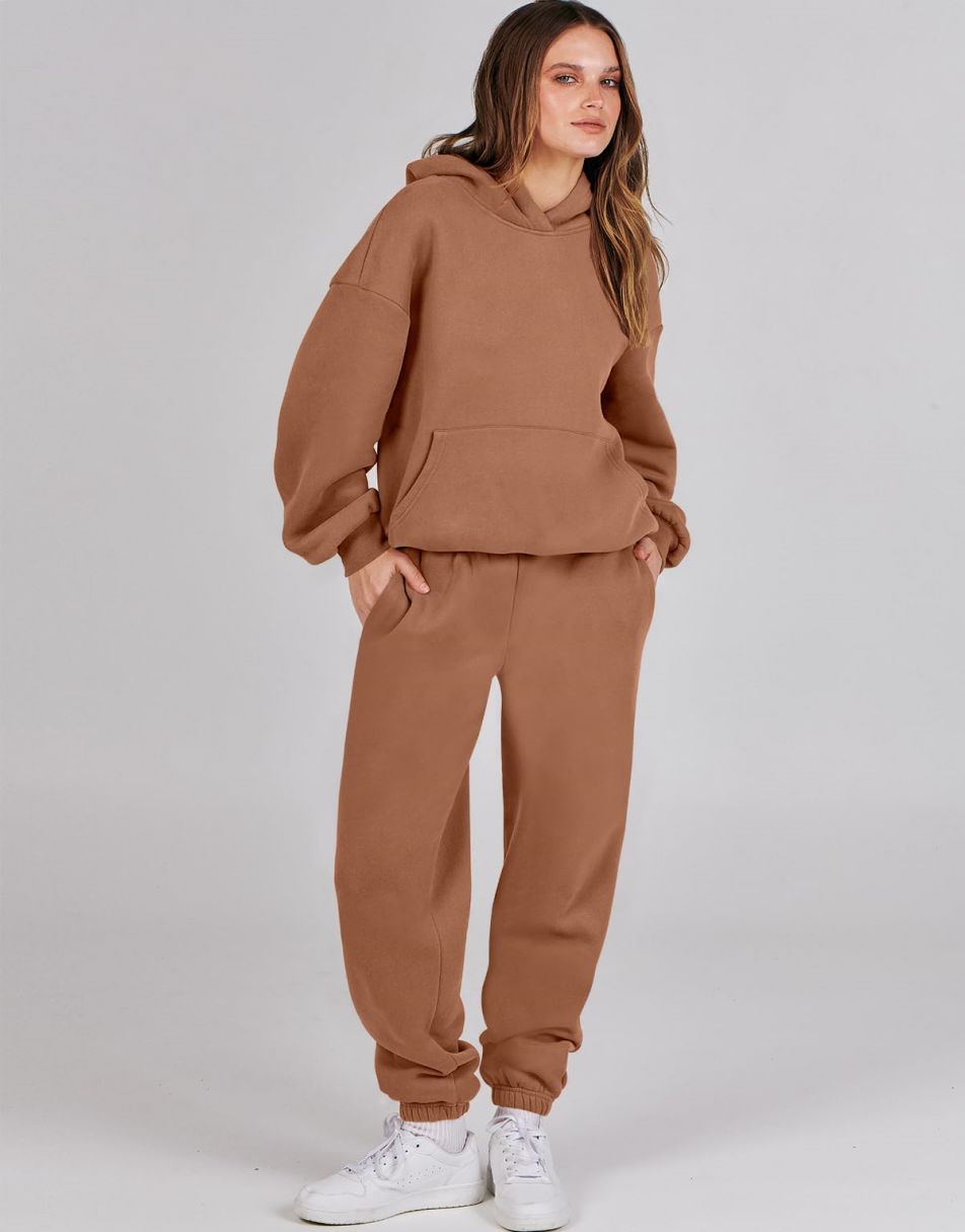 ANRABESS Women's Oversized Hoodie Jogger Sweatsuit Set