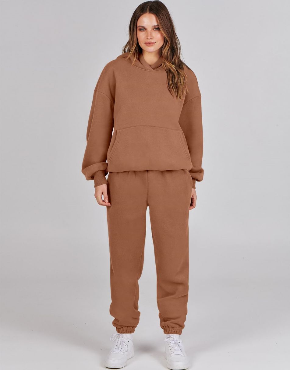 ANRABESS Women's Oversized Hoodie Jogger Sweatsuit Set