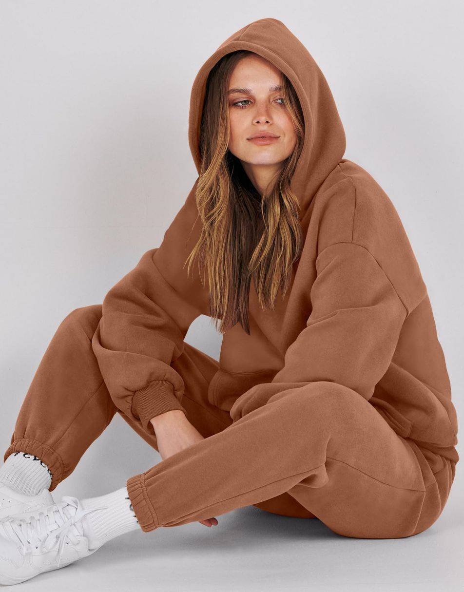 ANRABESS Women's Oversized Hoodie Jogger Sweatsuit Set