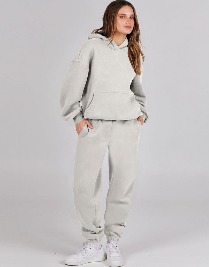 ANRABESS Women's Oversized Hoodie Jogger Sweatsuit Set