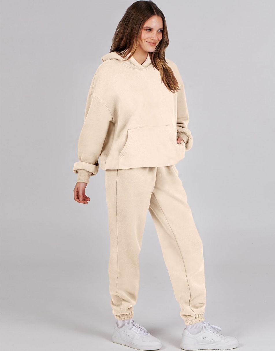 ANRABESS Women's Oversized Hoodie Jogger Sweatsuit Set