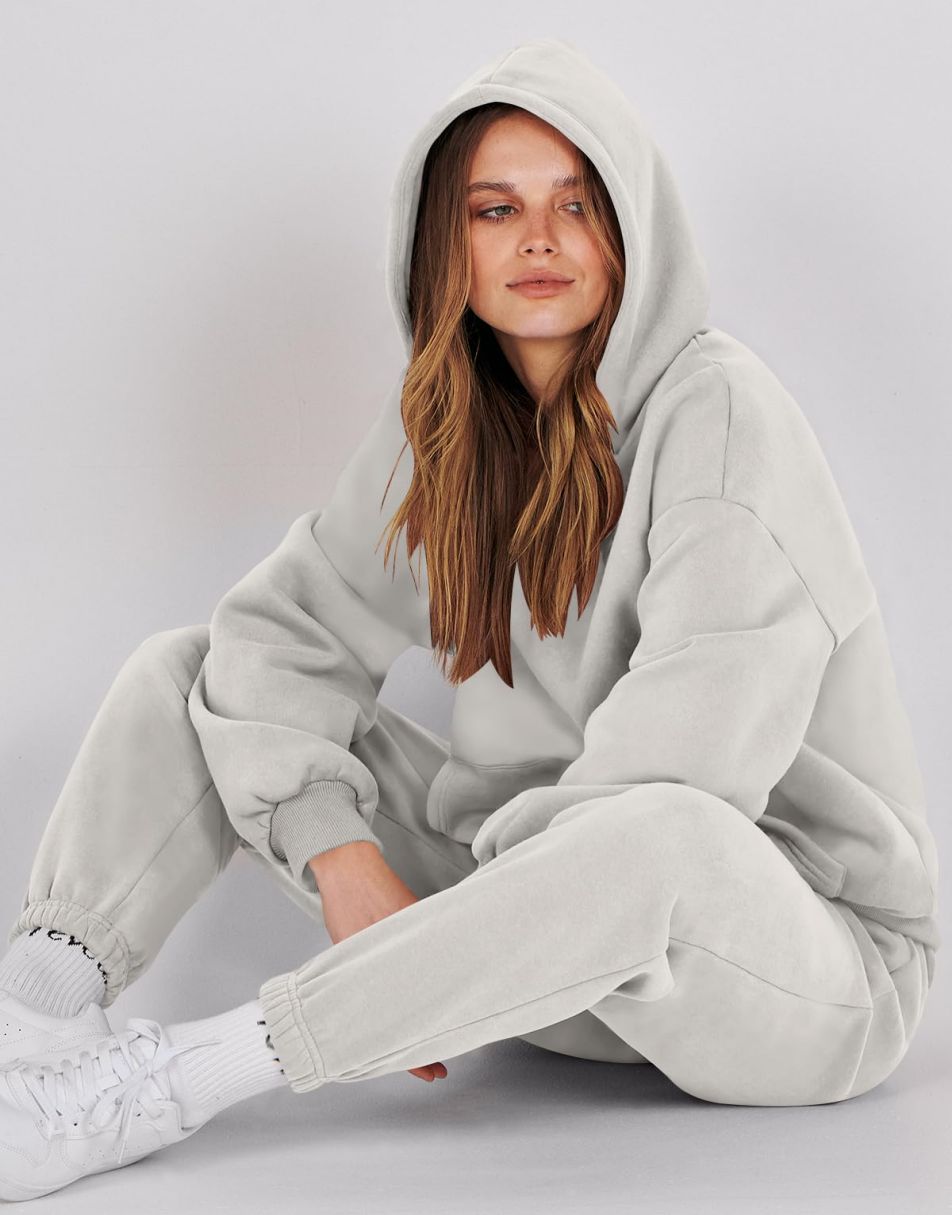 ANRABESS Women's Oversized Hoodie Jogger Sweatsuit Set