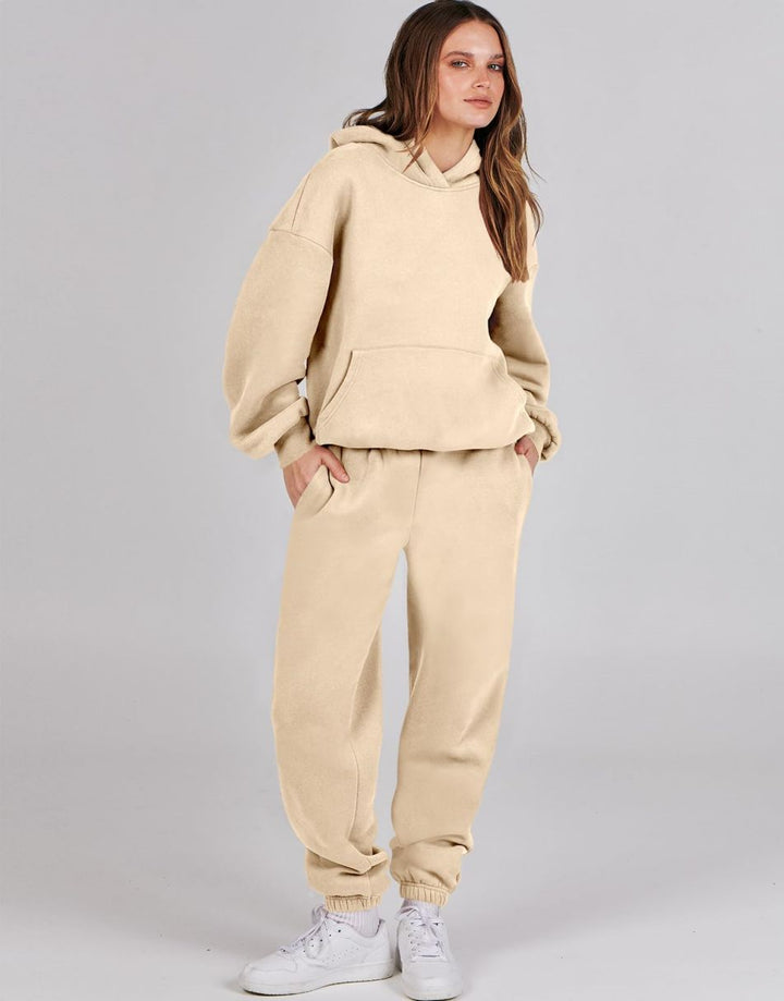 ANRABESS Women's Oversized Hoodie Jogger Sweatsuit Set