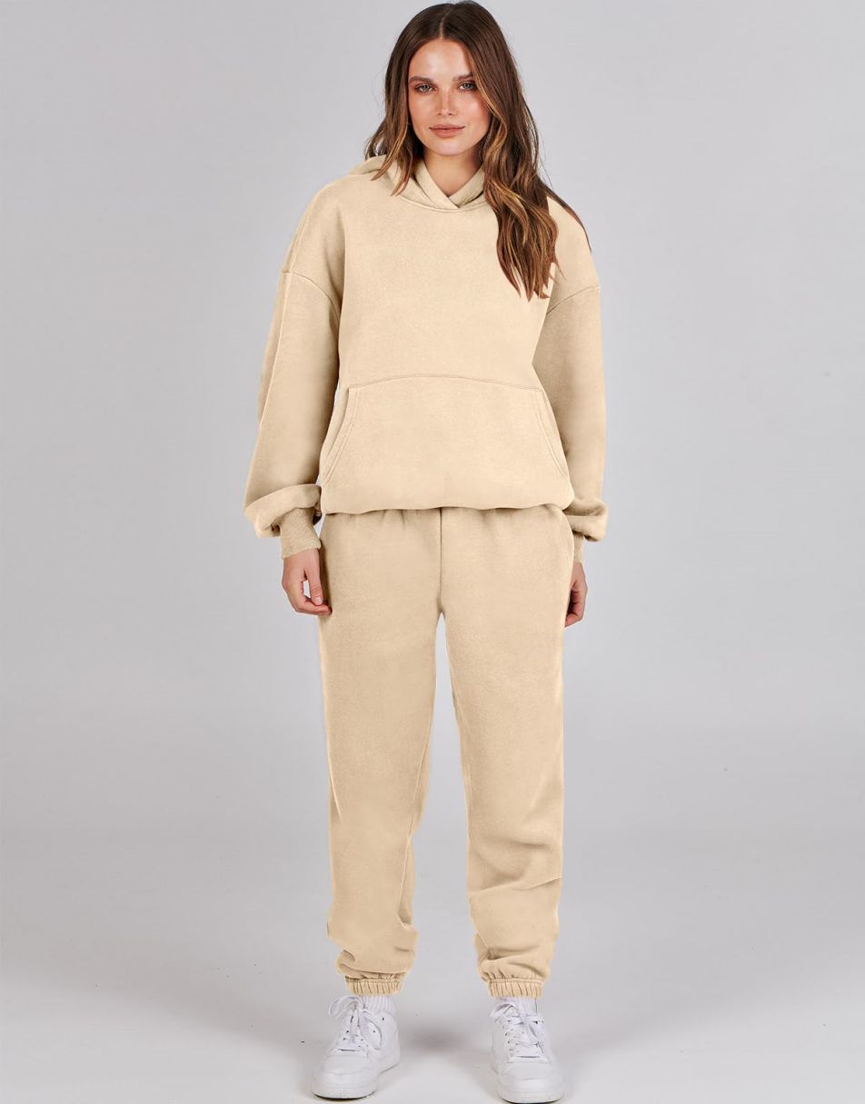 ANRABESS Women's Oversized Hoodie Jogger Sweatsuit Set