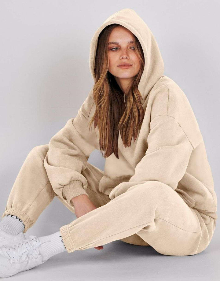 ANRABESS Women's Oversized Hoodie Jogger Sweatsuit Set