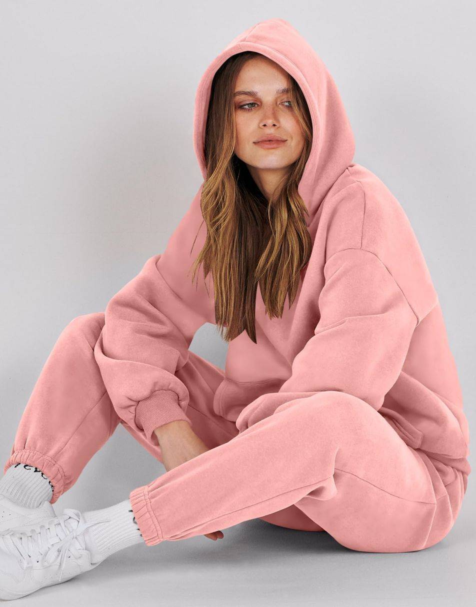 ANRABESS Women's Oversized Hoodie Jogger Sweatsuit Set