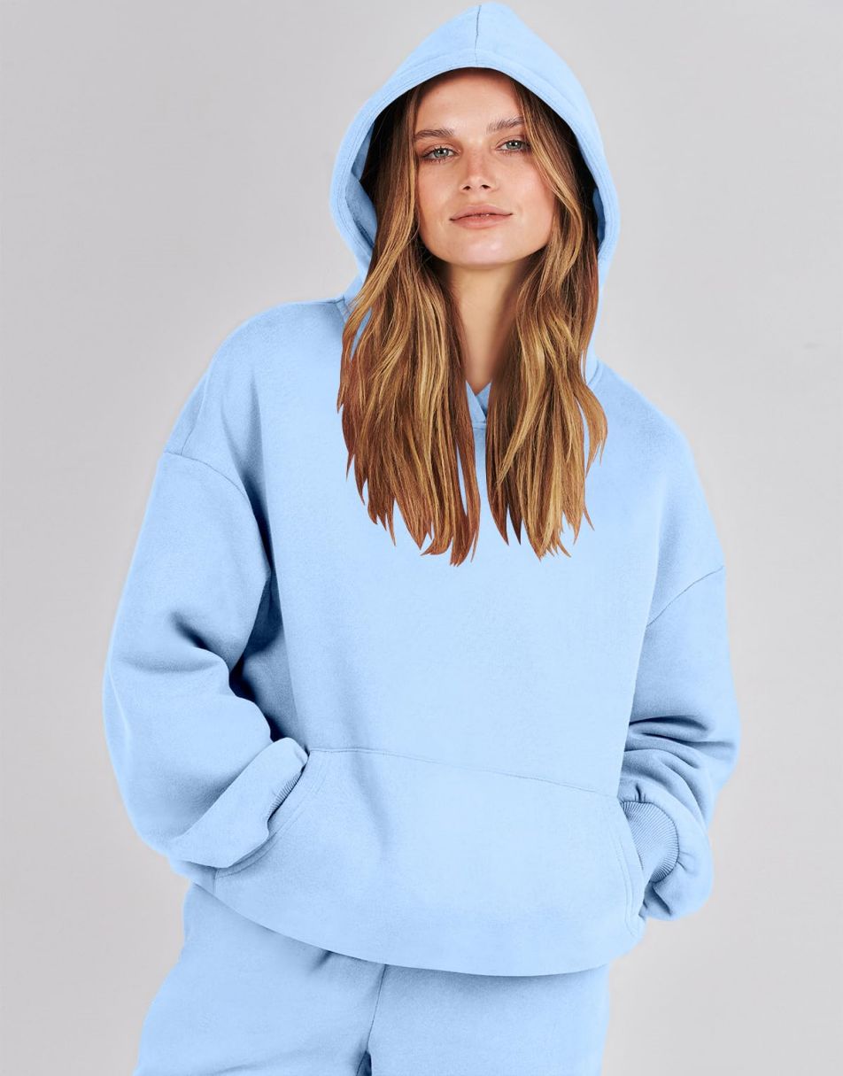 ANRABESS Women's Oversized Hoodie Jogger Sweatsuit Set