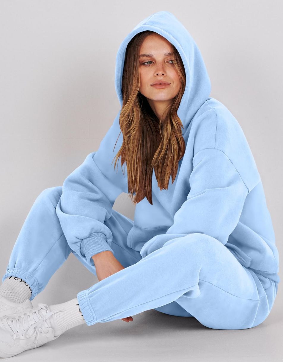 ANRABESS Women's Oversized Hoodie Jogger Sweatsuit Set